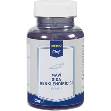 Metro Chef Su Bazlı Gıda Boyası 25 G Mavi Toz (6'li Paket)