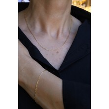 Yenigün Kuyumculuk 14 Ayar Altın (1 Mm) Ataç Zincir Set