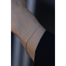 Yenigün Kuyumculuk 14 Ayar Altın (2 Mm) Çiftli Zincir Bileklik