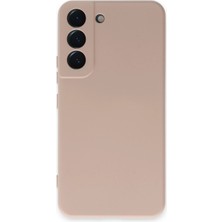 Muratech Newface  Galaxy S22 Kılıf Nano Içi Kadife Silikon - Pudra