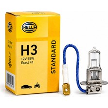 Hella H3 PK22S 12V 55W Halojen Far Ampulü Ece Onaylı Tek Adet