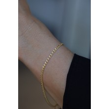 Yenigün Kuyumculuk 14 Ayar Altın (3 Mm) Love Zincir Bileklik