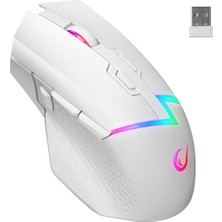 Empressco 24000 Dpi Rgb Kablosuz Gaming Oyuncu Mouse, Beyaz, 80 Milyon Huano Switch