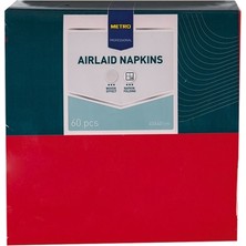 Metro Professıonal Airlaid Peçete 40*40CM 60 Adet Kırmızı (3'li Paket)