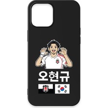 Krtlyvs Beşiktaş Hyeongyu Oh Siyah Silikon Telefon Kılıfı IP12 Pro Max