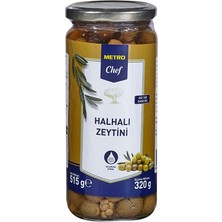 Metro Chef Halhalı Yeşil Zeytin 320 G (5'li Paket)