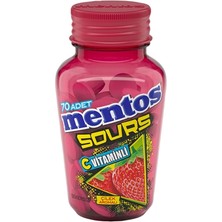 Mentos Sour Şeker 49 G Çilek (5'li Paket)
