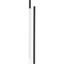 Fon Sargılı Siyah Kağıt Pipet 100AD (4'li Paket)
