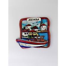 Mundy Akyaka Polyester Kabartmalı Magnet 7 x 6 cm Dekoratif Hediyelik Buzdolabı Süsü (KOD:1457)