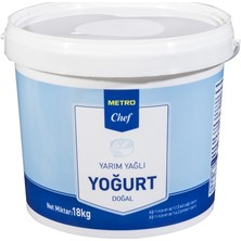 Metro Chef Yoğurt 18 kg Yarım Yağlı (7'li Paket)