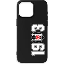 Krtlyvs Beşiktaş 1903 Siyah Silikon Telefon Kılıfı IP15 Pro Max