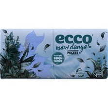 Ecco Dünya Peçete 28*30CM 200 Adet Mavi (8'li Paket)