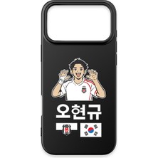 Krtlyvs Beşiktaş Hyeongyu Oh Siyah Silikon Telefon Kılıfı IP17 Pro Max