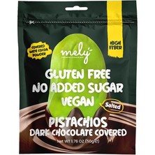 Mely Vegan Çikolata Kuru Meyve 50 G Antep Fıstığı (7'li Paket)