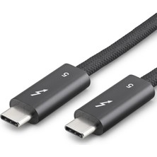 Skygo Type-C Şarj ve Data Kablosu 1 mt (Thunderbolt5, 120 Gbps, 240W, 16K, 60 Hz, Siyah - HDX7891)
