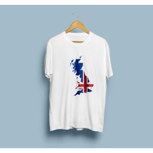 Oversize England / Ingiltere Haritası Tasarım Unisex T-Shirt