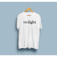 Oversize Twilight Yazı Baskılı Unisex T-Shirt