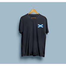 Oversize Iskoçya / Scotland Cep Tasarım Unisex T-Shirt