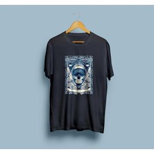Oversize Iskelet Kurukafa Tasarım Unisex T-Shirt