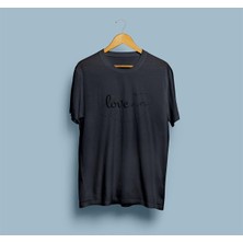 Oversize Love Yazı Baskısı Unisex T-Shirt