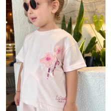 Le Mabelle Pembe Çiçekli Takım