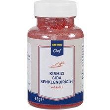 Metro Chef Yağ Bazlı Gıda Boyası 25 G Kırmızı Toz (8'li Paket)