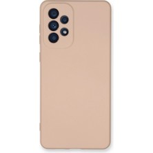 Aslanoğlu Store Samsung Galaxy A73 5g Kılıf Nano Içi Kadife Silikon - Pudra