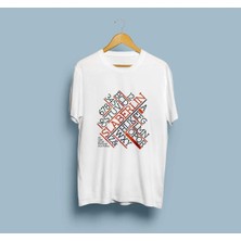 Oversize Harf ve Rakam Tasarımlı Unisex T-Shirt