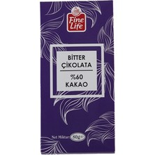Fine Life Tablet Çikolata 80 G Bitter (8'li Paket)