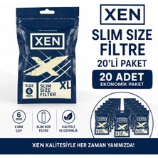 Xen Slim Size 6 mm Filtre 20 x 120 Adet (Toplam 2400 Filtre) Ekonomik Paket