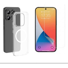 Tekno Grup Xiaomi 17 Mika Kamera Korumalı M-Safe Şarj Özellikli Şeffaf Sert Pc London Kapak + Esnek Nano Ekran Koruyucu