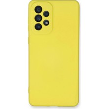 Aslanoğlu Store Samsung Galaxy A73 5g Kılıf Nano Içi Kadife Silikon - Sarı