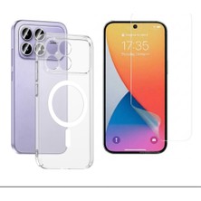 Tekno Grup Xiaomi Poco F8 Pro Mika Kamera Korumalı M-Safe Şarj Özellikli Şeffaf Sert Pc London Kapak + Esnek Nano Ekran Koruyucu