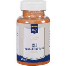 Metro Chef Su Bazlı Gıda Boyası 25 G Sarı Toz (5'li Paket)