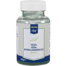Metro Chef Yağ Bazlı Gıda Boyası 25 G Yeşil Toz (5'li Paket)