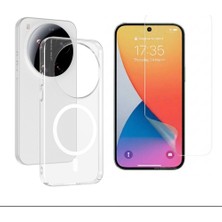 Tekno Grup Xiaomi 17 Ultra Mika Kamera Korumalı M-Safe Şarj Özellikli Şeffaf Sert Pc London Kapak + Esnek Nano Ekran Koruyucu
