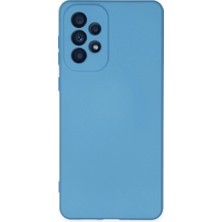 Aslanoğlu Store Samsung Galaxy A73 5g Kılıf Nano Içi Kadife Silikon - Mavi