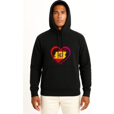 Bahriyeli Collection Kapüşonlu Ispanya Kalp Içinde Göğüs Baskılı Unisex Sweatshirt
