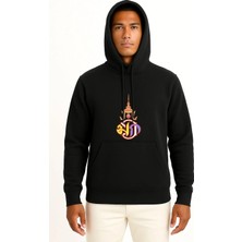 Bahriyeli Collection Kapüşonlu Monarşi Tayland Bayrağı Tayland Crown Prince Göğüs Baskılı Unisex Sweatshirt