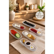 Yzhome 6 Lı Cam Mini Kayık Tabak Kase Kahvaltılık 14*6cm
