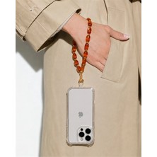 LES PETITES MAINS Iconic Kehribar Telefon Askısı, Boncuklu Telefon Charmı ve Çanta Aksesuarı