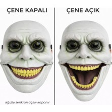 Die Grup Hareketli Çene Mekanizmalı Korku Maskesi Yeşil
