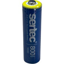Die Grup Sertec 3.7V Li-Ion 14500 Aa - 800 Mah 1c Şarjlı Pil (Başlı)