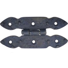 Die Grup Antika Tarz Dekoratif Pirinç Düğmeli Menteşe - 117X57 Mm, Oksit