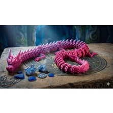 Belirtilmemiş 3D Baskı Hareketli Kristal Ejderha Figürü Stres Oyuncağı