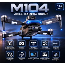 Atlt Atlantis M104 Akıllı Kamera Gps Drone Çift Kameralı Lens LED Işıklı Gece Uçuşu Elektirikli Kamera Havada Sabit Kalma Başsız Mod 360 Derece Takla 50X Zoom
