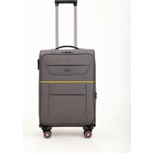Fossil Unisex Kumaş Kabin Boy Ultra Hafif Şifreli Körüklü Kendi Etrafında Dönebilen Valiz 012-03