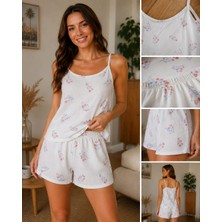 Kadın Pijama Takımı Ip Askılı Şortlu