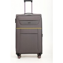 Fossil Unisex Kumaş Büyük Boy Ultra Hafif Şifreli Körüklü Kendi Etrafında Dönebilen Valiz 012-01