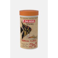 Bezos Worms Tropical Flakes Akvaryum Balık Yemi 250 ml 45 gr